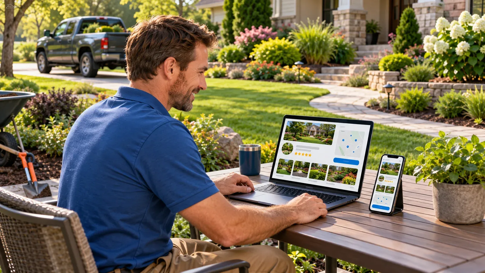Landscaping google business profile