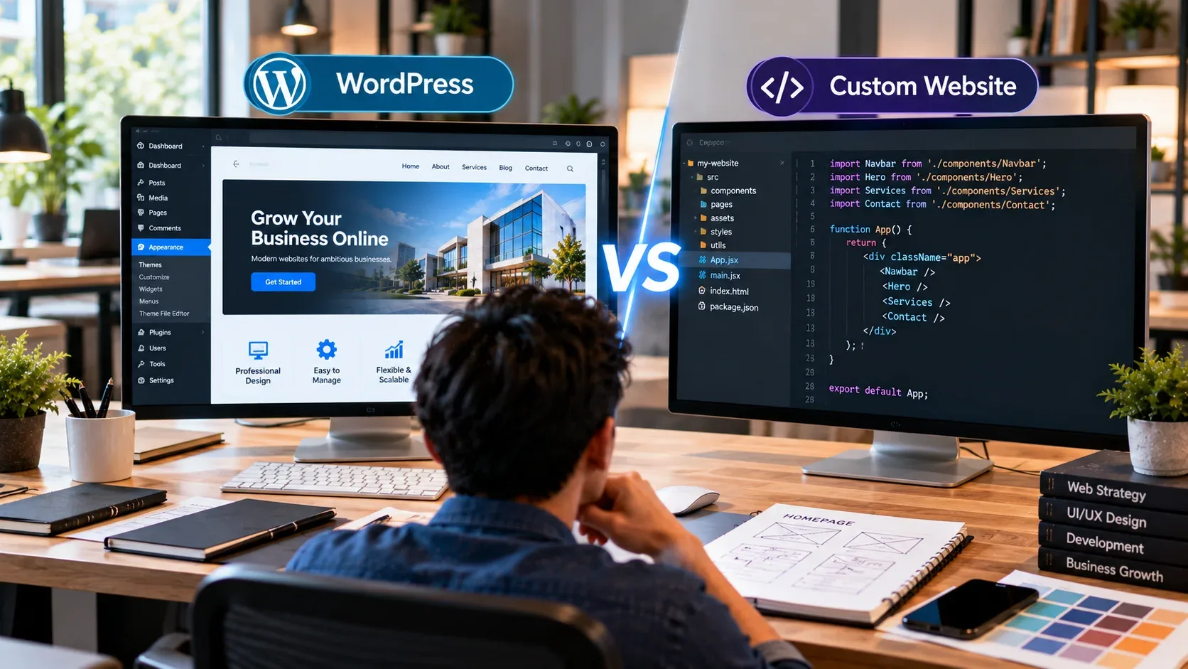 Wordpress vs custom website