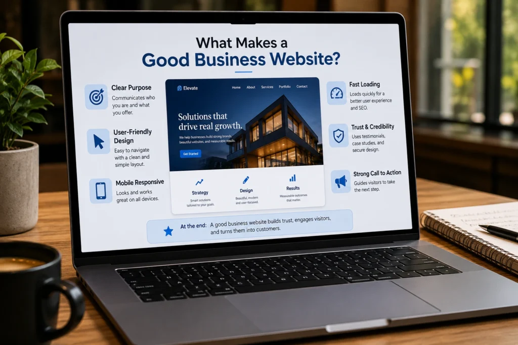 what makes a good business website