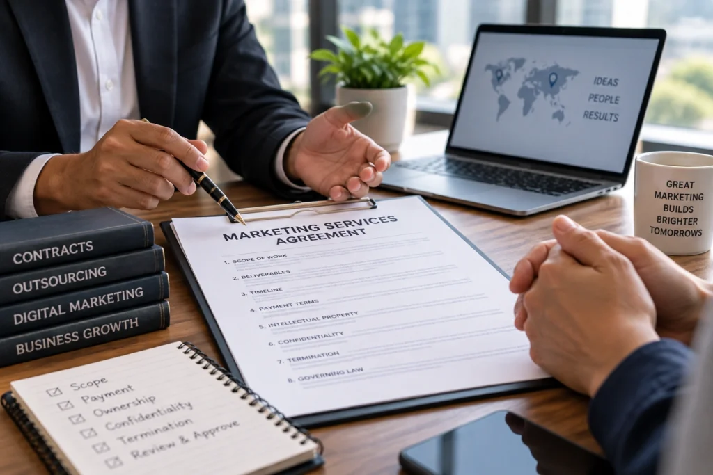 outsourcing marketing contract terms