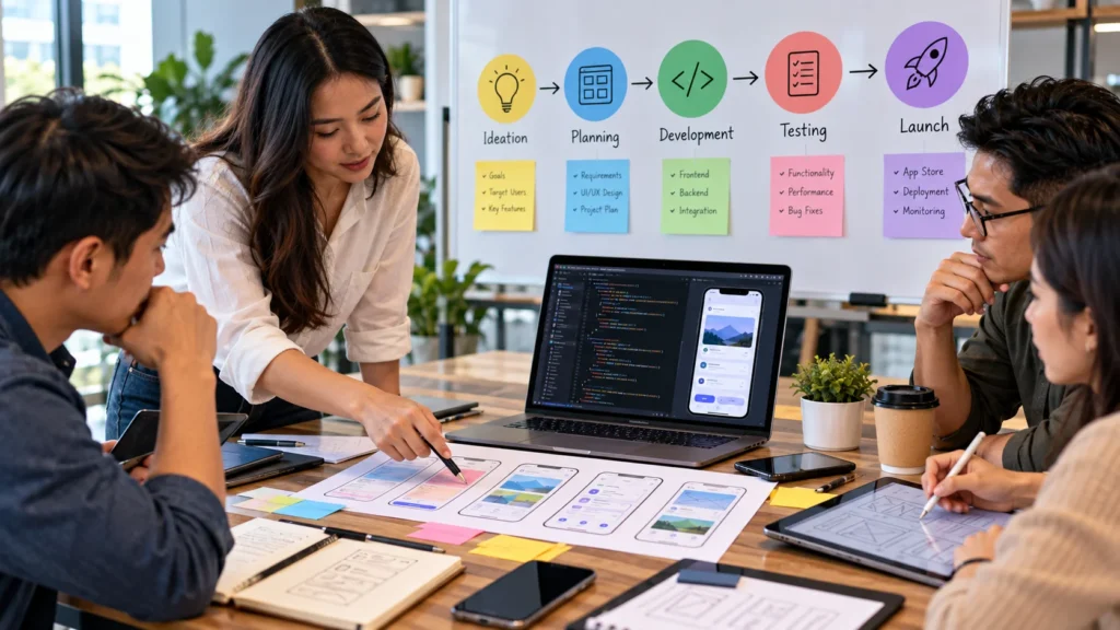 What Happens During the Mobile App Development Stages?